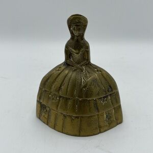 Paradise Collection Antique Brass Southern Lady Figurine Bell.